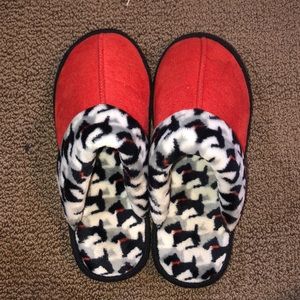 Vera Bradley Red Dog Print Slippers